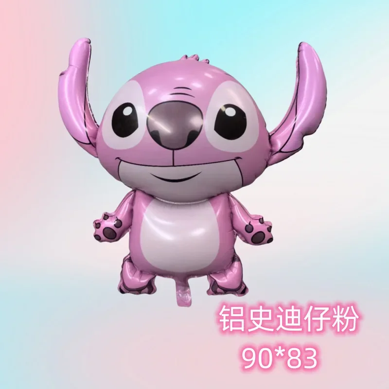 90x83cm 디즈니 릴로 스티치 성간 아기 스티치 천사 알루미늄 필름 풍선 어린이 만화 생일 장식 풍선