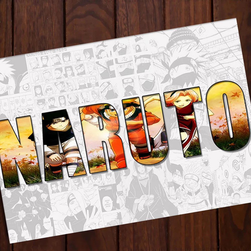 DIY 사용자 정의 이름 단어 애니메이션 Kakashi Itachi 주변기기 포스터 벽 예술 어린이를위한 캔버스 회화를 사용자 정의 침실 장식