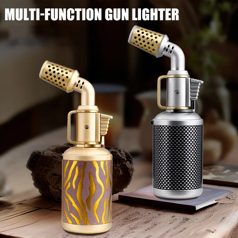 JOBON 크리 에이 티브 모양 시가 라이터 방풍 푸른 불꽃 잠금 불꽃 로터 디자인 UV 전송 인쇄 패턴 공예 선물