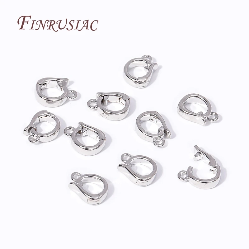 펜던트용 18K 금도금 베일, 쥬얼리 제작 용품용 참 클래스프 커넥터, 힌지 목걸이 강화제, 쥬얼리 결과