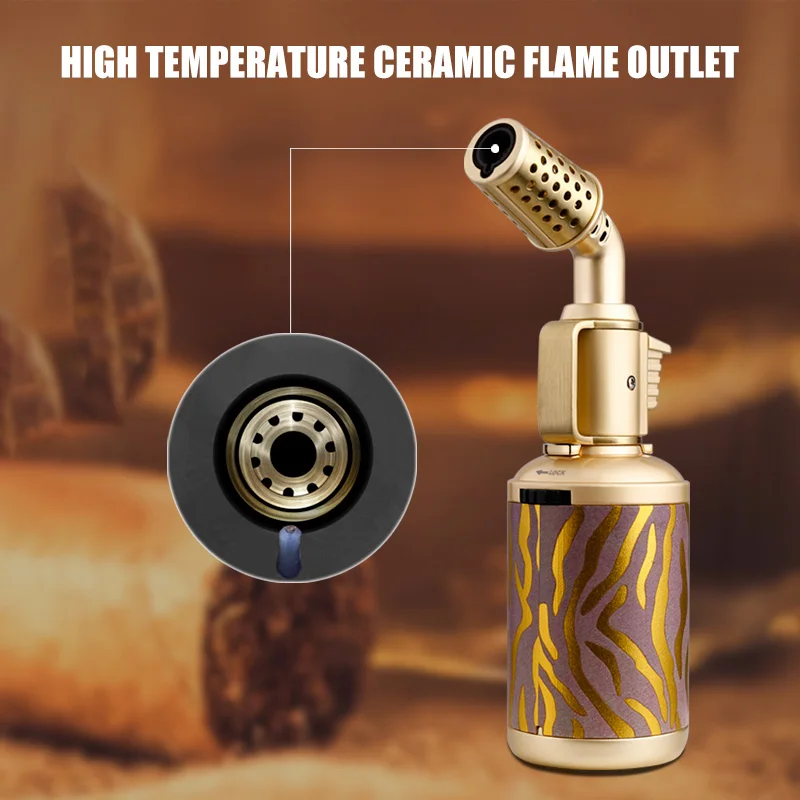 JOBON 크리 에이 티브 모양 시가 라이터 방풍 푸른 불꽃 잠금 불꽃 로터 디자인 UV 전송 인쇄 패턴 공예 선물