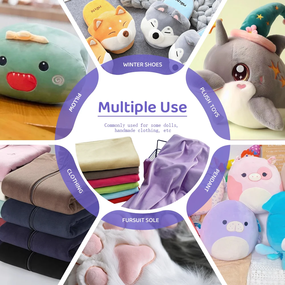 40 색상 50x50cm 스트레치 떡 부드러운 Minky 패브릭 Hopen 95% 폴리 에스터 5% 스판덱스 스트레치 4 측면 플러시 패브릭 Diy 봉제 장난감