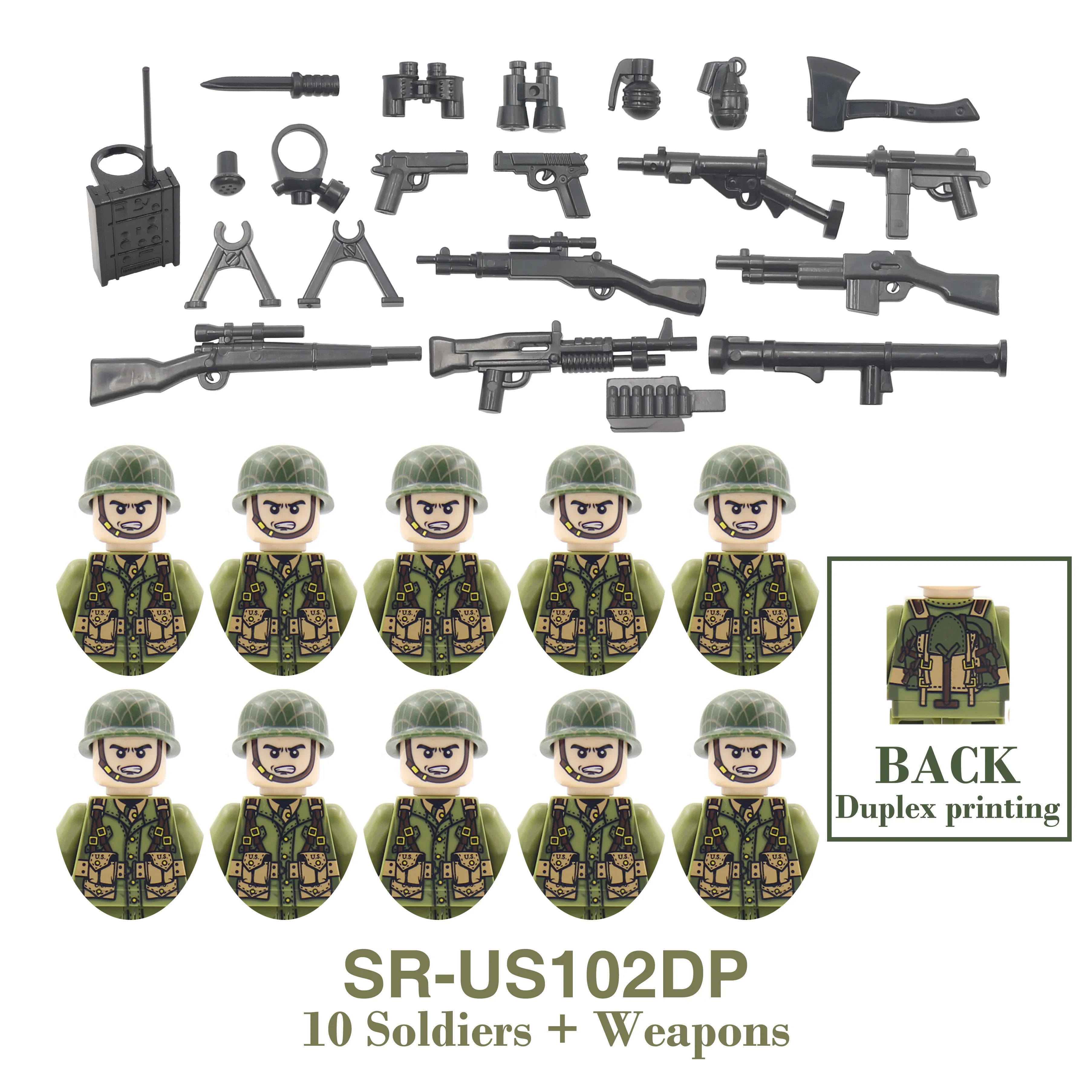 DIY WW2 보병 의료 군대 군인 오토바이 소련 미 육군 군사 총 무기 빌딩 블록 벽돌 어린이 어린이 선물 장난감