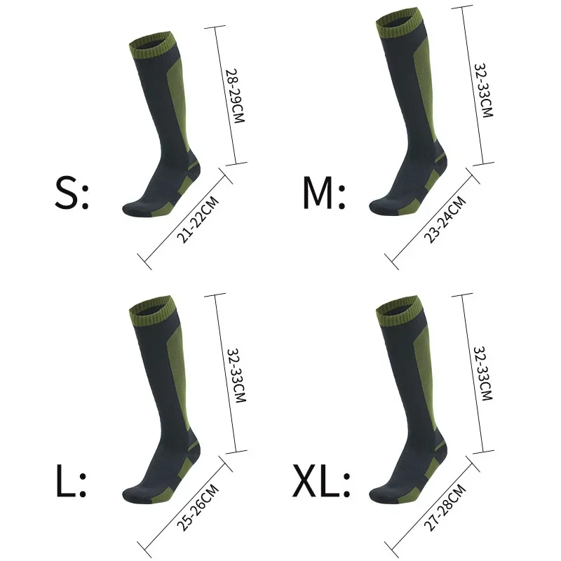 무릎 높이 방수 양말 하이킹 넘어 가고 야외 캠핑 사이클링 스키 등산 따뜻한 긴 무릎 높이 방수 양말
