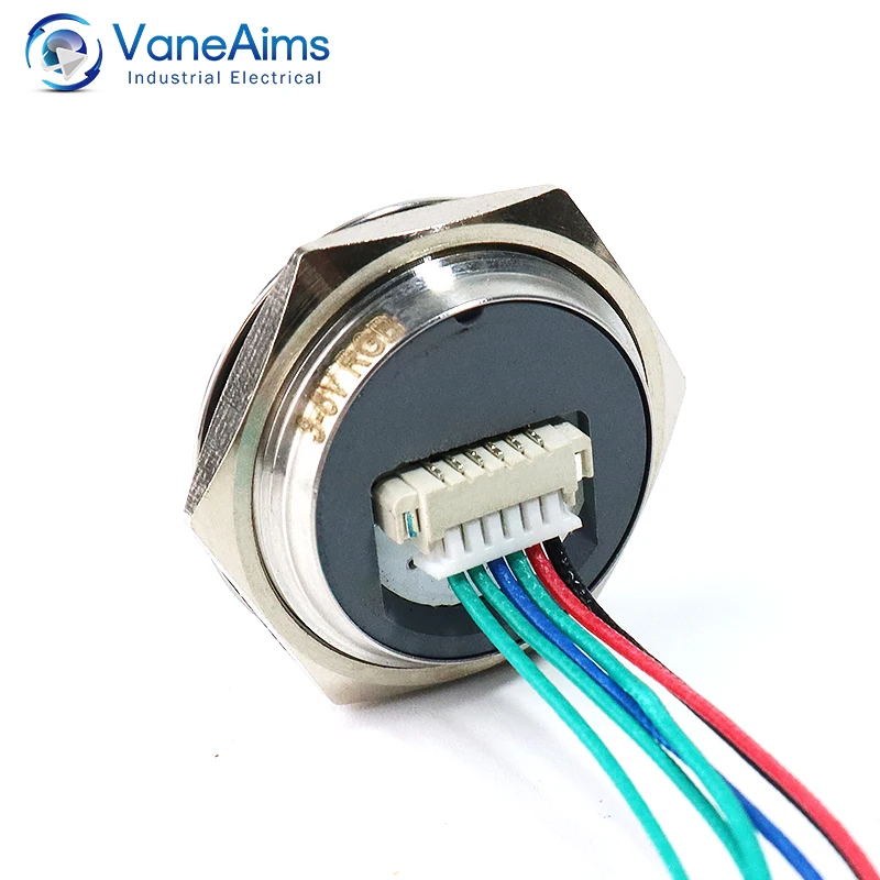 울트라 짧은 푸시 버튼 스위치 방수 19/22/25/30mm 12v 220v led 조명 순간 자체 재설정 고정 없이 배선 버튼