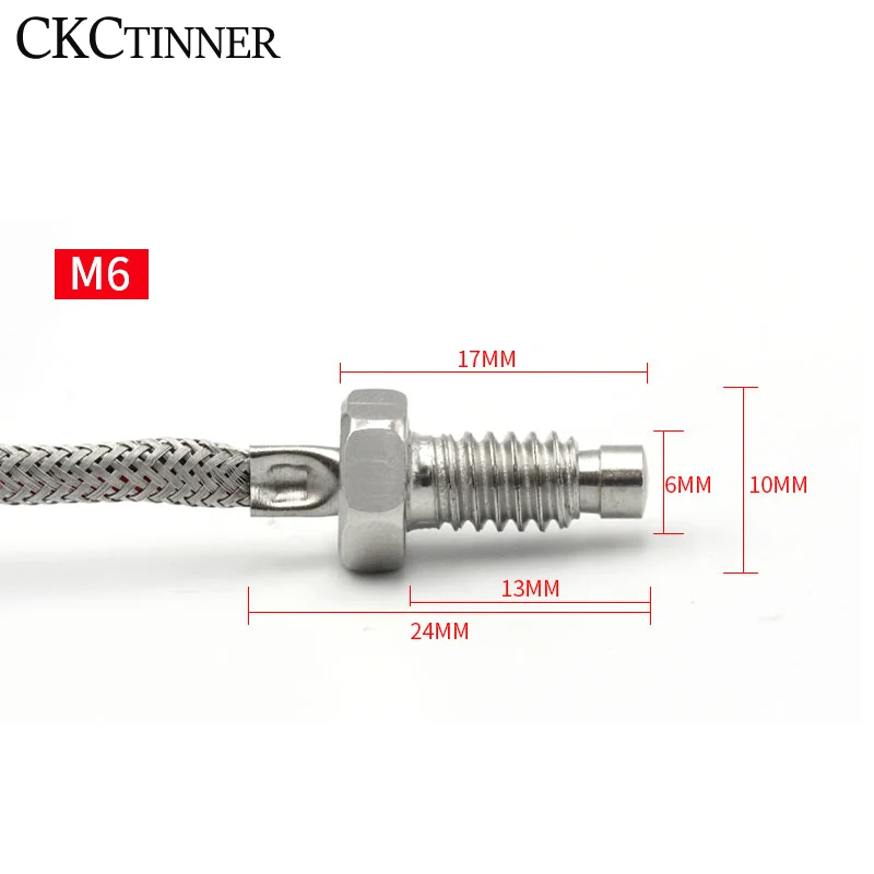 열전대 나사 M6 나사 유형 K 1/2/3/4/5m 프로브 센서 온도 센서 0-400 ° C 온도 조절기