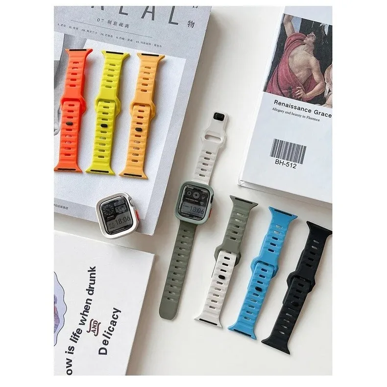 케이스+스트랩 실리콘 시계줄 보호 커버 애플워치 울트라2 아이워치 시리즈 10 46mm 8 9 7 6 SE 5 4 울트라 3 2 호환