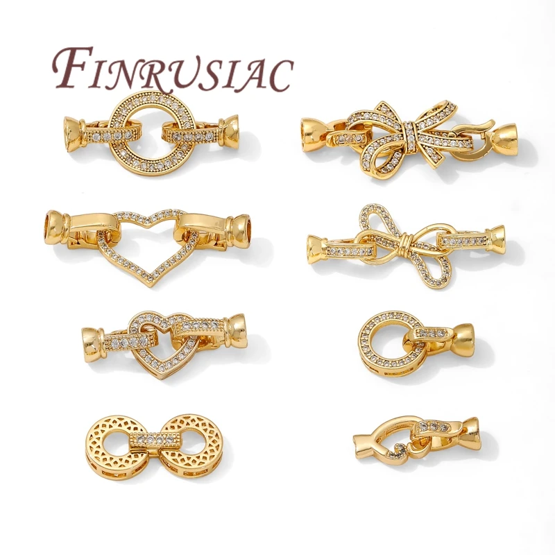 18K 금도금 커넥터 클래스프 팔찌 목걸이 제작용, 쥬얼리 DIY 액세서리용 클래스프, 엔드 클래스프 title=18K 금도금 커넥터 클래스프 팔찌 목걸이 제작용, 쥬얼리 DIY 액세서리용 클래스프, 엔드 클래스프 