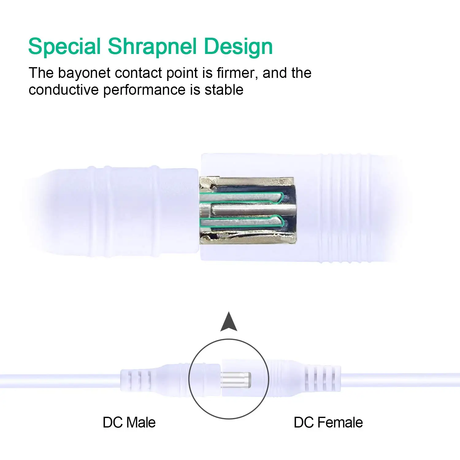 DC 12V 연장 전원 케이블 2.1mm*5.5mm 남성-여성 연결 와이어 흰색 검정색 0.5m 1m 2m 3m 5m 10m LED 조명 CCTV 카메라